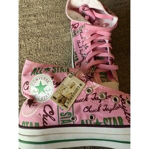 Converse All Star Chuck Taylor Unisex High-top Sneakers‎ Pink Green M8/W10